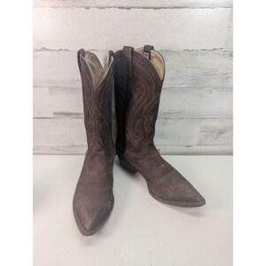 Mezcalero Boots Mens Size 8 Brown Leather Western Cowboy Pointed Toe Pull On